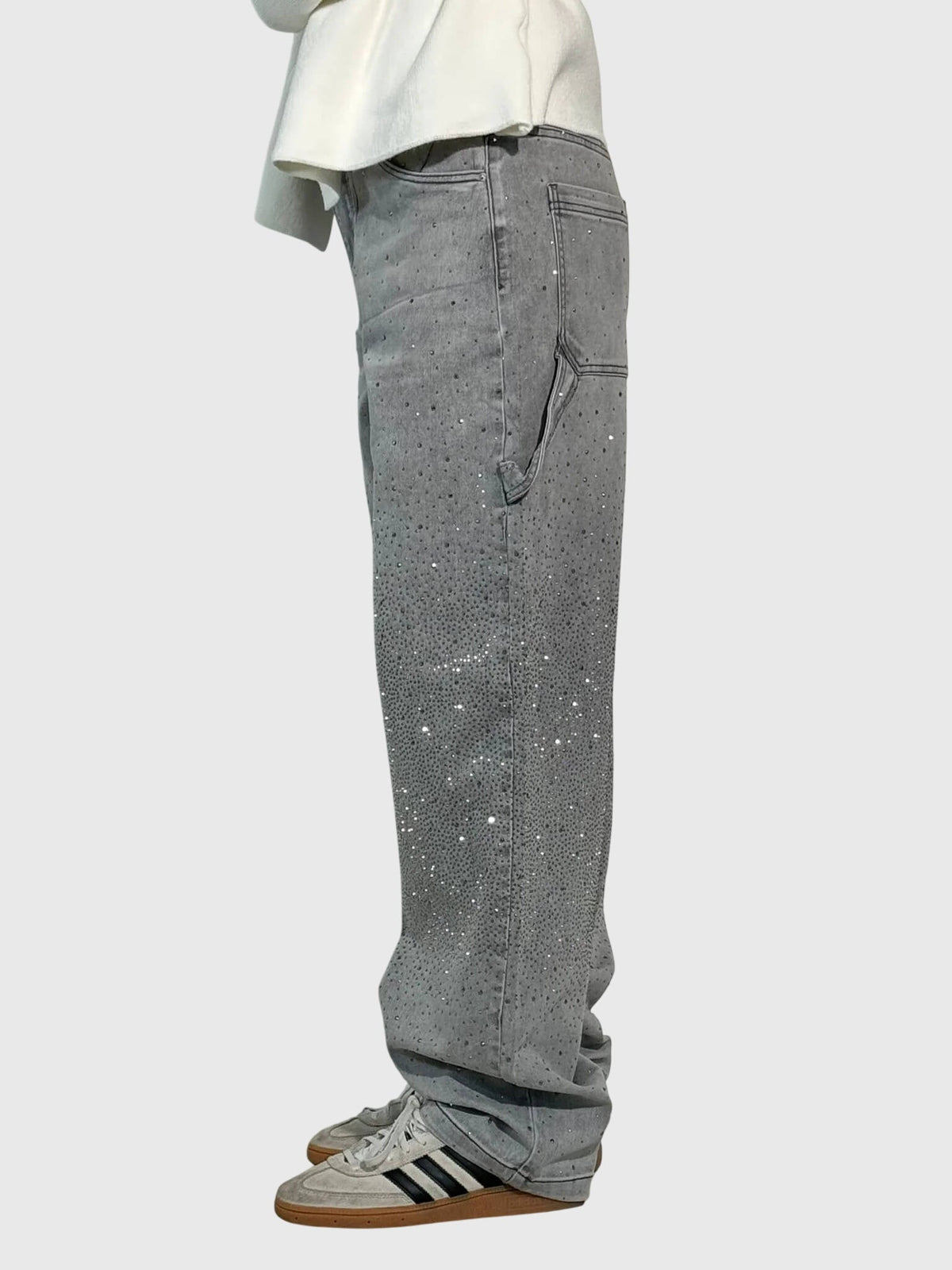 Relaxed Trousers with Sparkling Detail