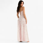 Flowing Flared Dress with Draped Elegant Silhouette