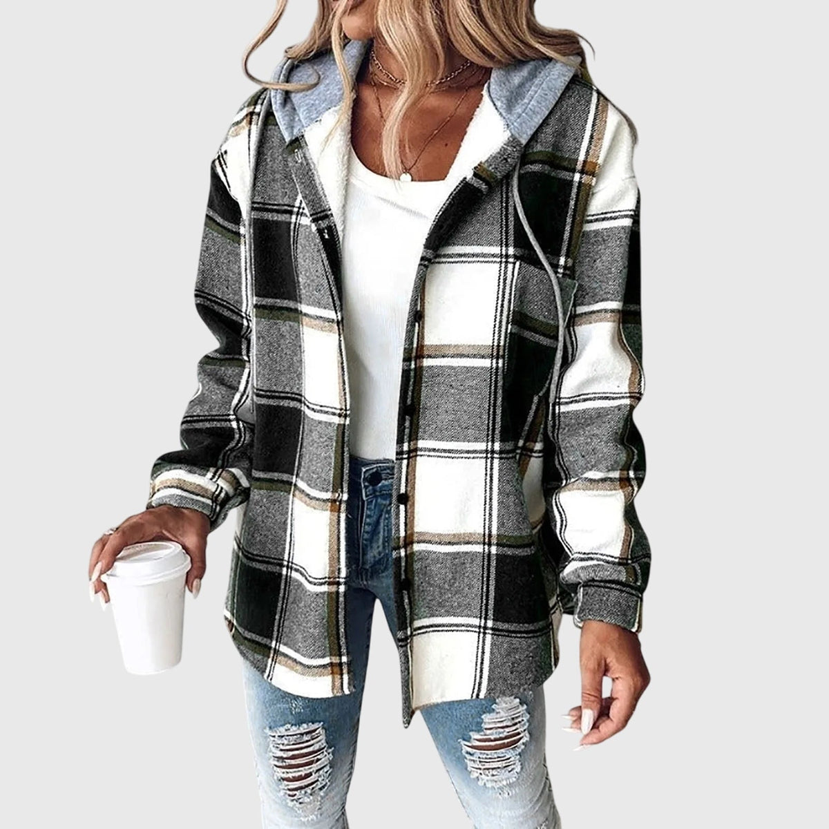 Mesh Panel Jacket with Button Placket