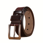 Classic Belt with Pin Buckle and Square Edge