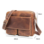 Faux Leather Messenger Bag for Work and Travel