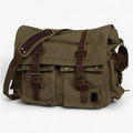 Bolso de hombro de lona vintage para portátiles de 13 a 17 pulgadas