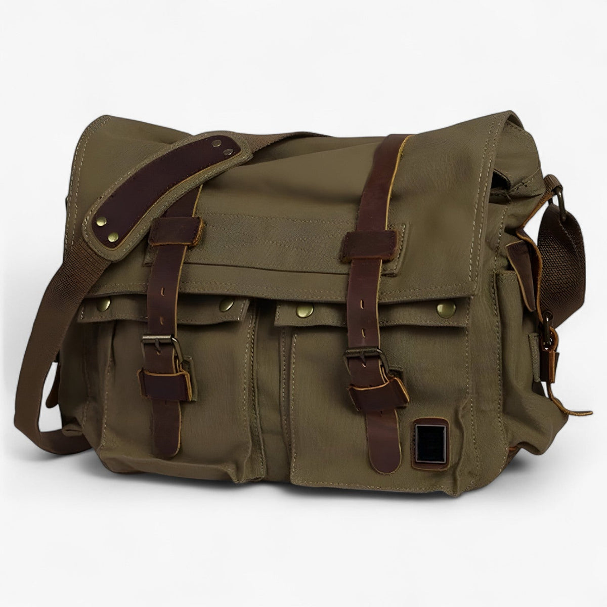 Bolso de hombro de lona vintage para portátiles de 13 a 17 pulgadas