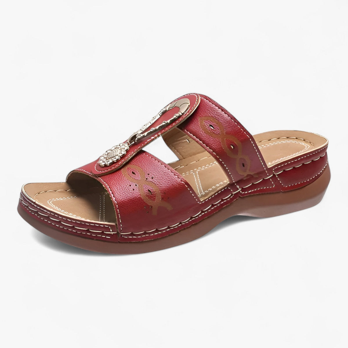 Sandaler med öppen tå och tjock, dämpad sula