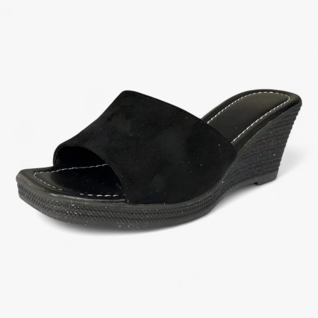 Suede-Look Mule Sandals with Padded Insole for Everyday Comfort