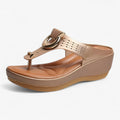 Wedge Flip-Flop Sandals with Elevated Heel for the Beach