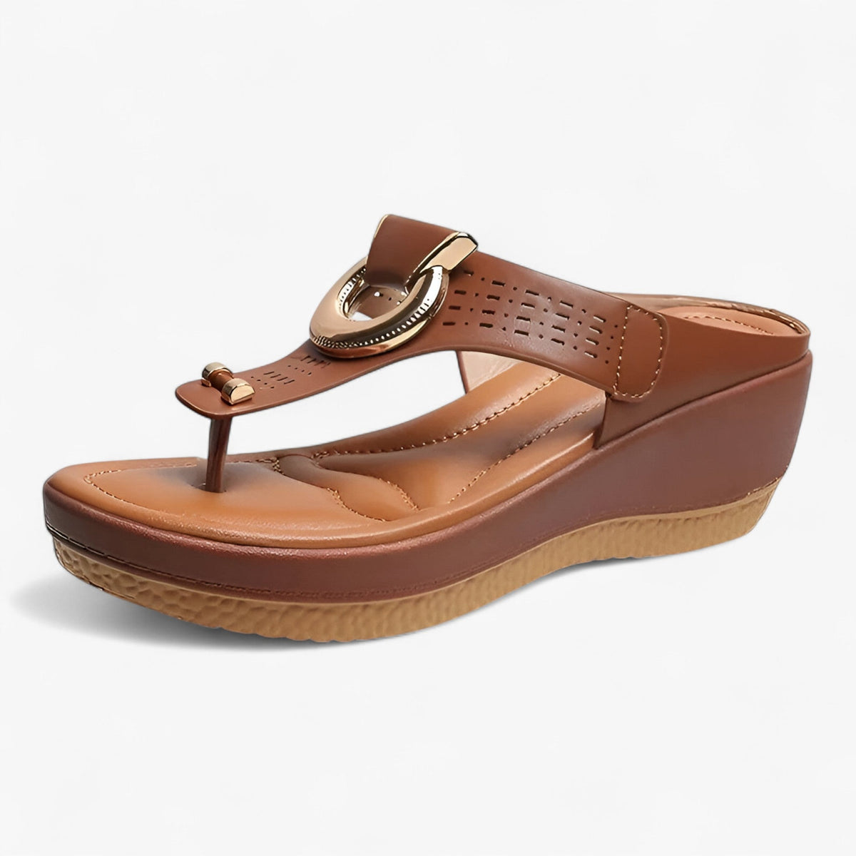 Wedge Flip-Flop Sandals with Elevated Heel for the Beach