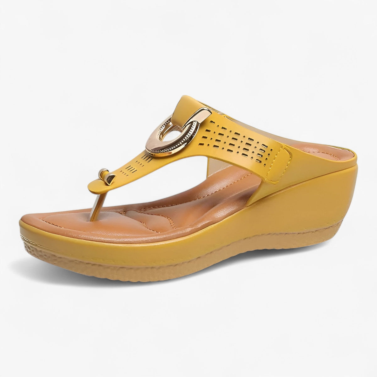 Wedge Flip-Flop Sandals with Elevated Heel for the Beach