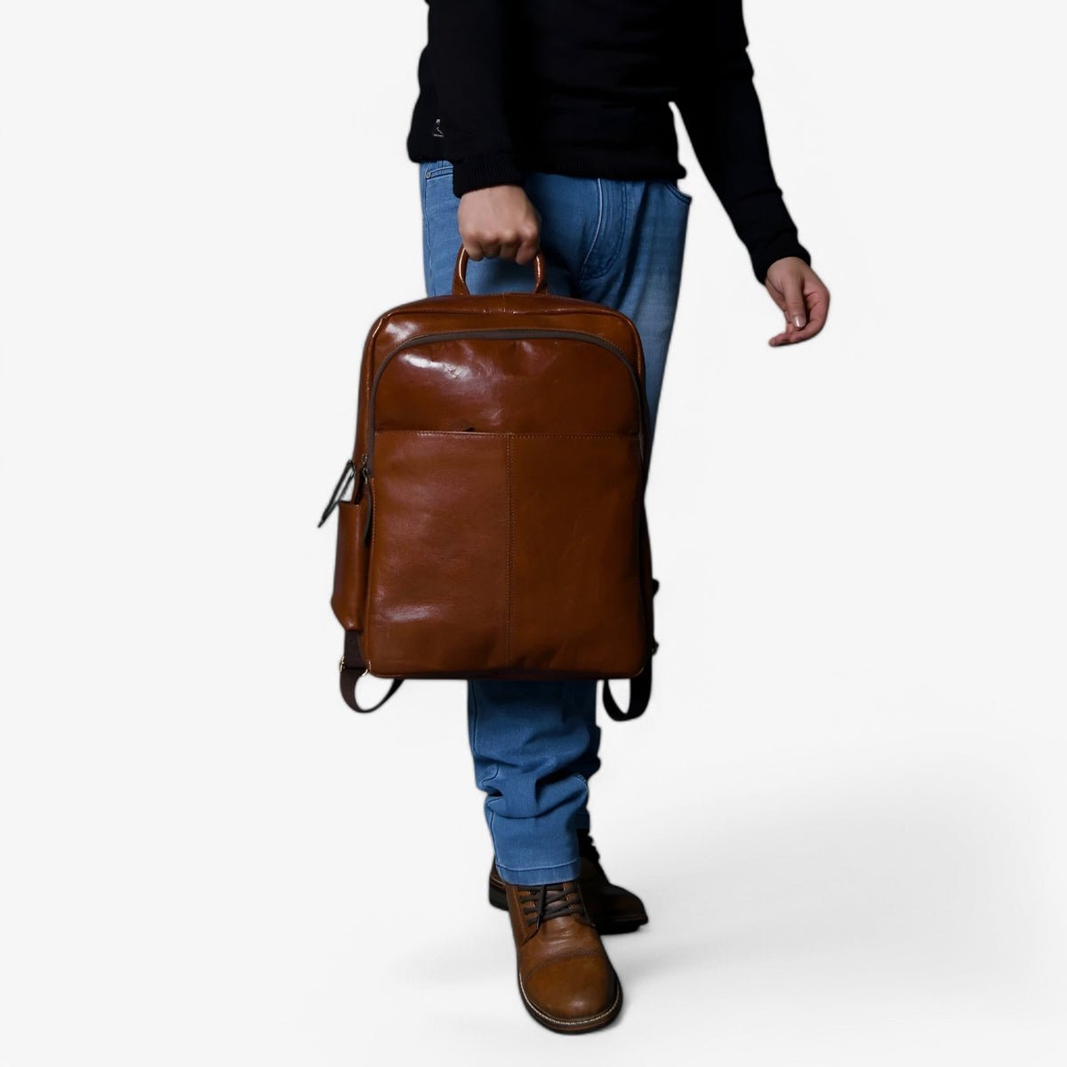 Italian-Style Backpack with Laptop Compartment