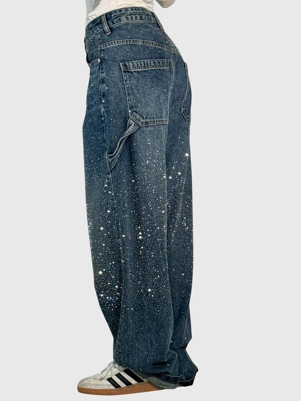 Relaxed Trousers with Sparkling Detail