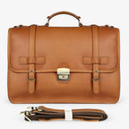 Faux Leather Portfolio Bag with Multiple Compartments for Work