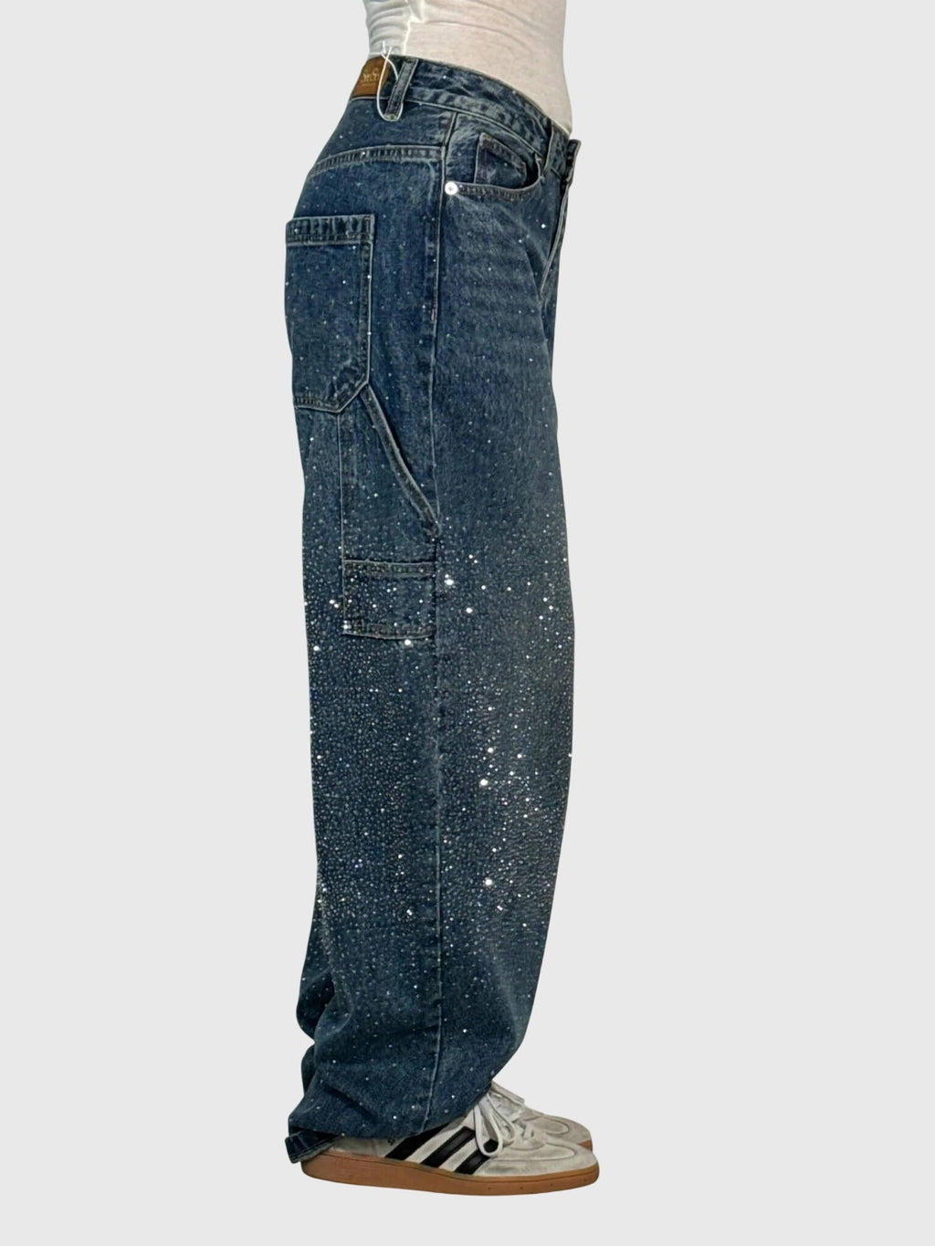 Relaxed Trousers with Sparkling Detail