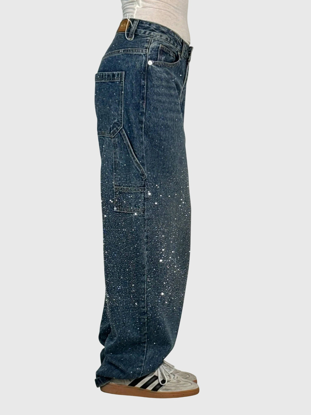 Relaxed Trousers with Sparkling Detail