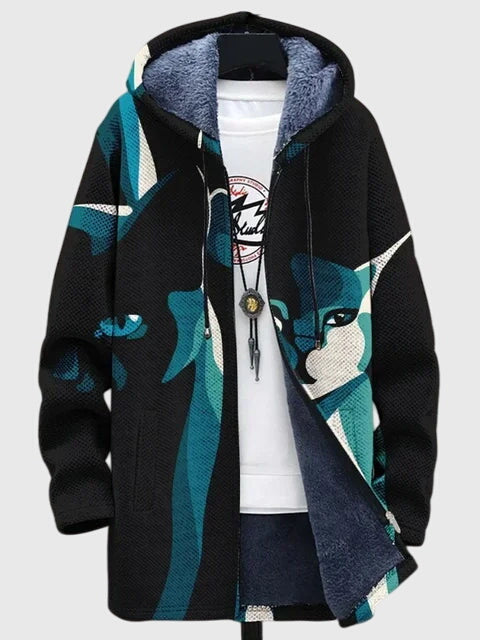 Artistic Print Jacket with Comfortable Fit