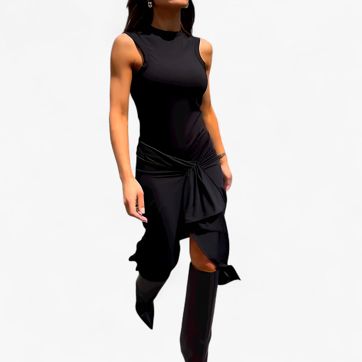 Sleeveless Flowing Maxi Dress for Summer Occasions