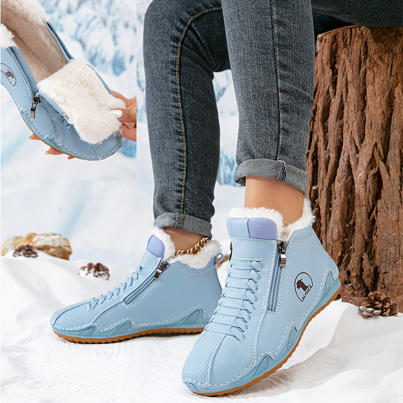 Lined Winter Boots with Wide Toe Box