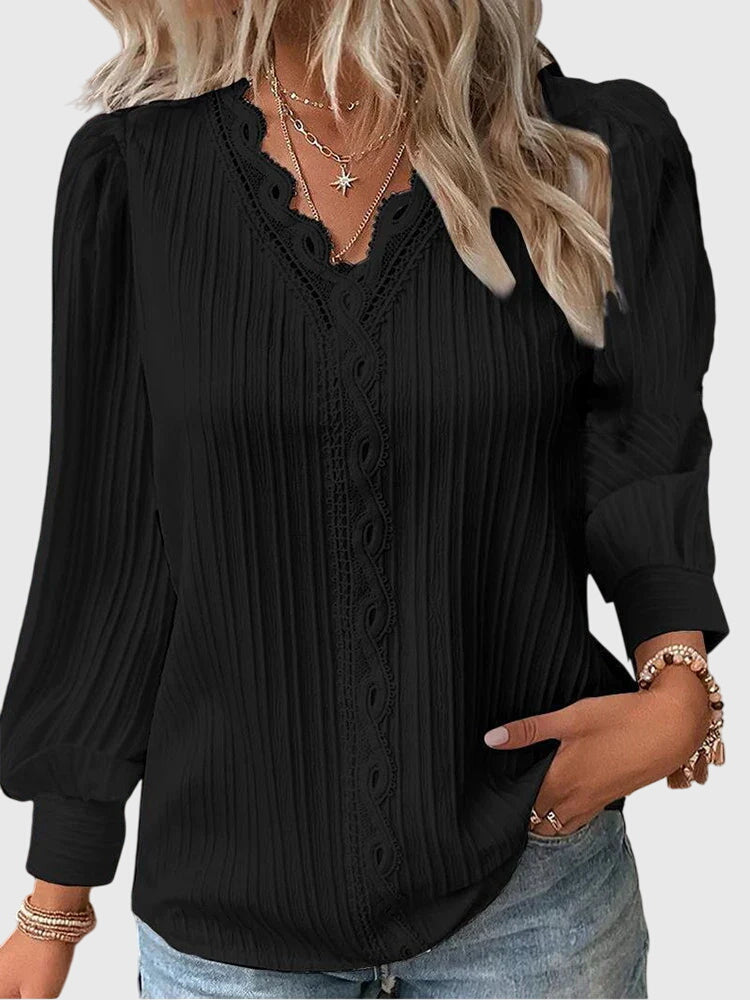 Pullover Blouse with Clean Classic Line