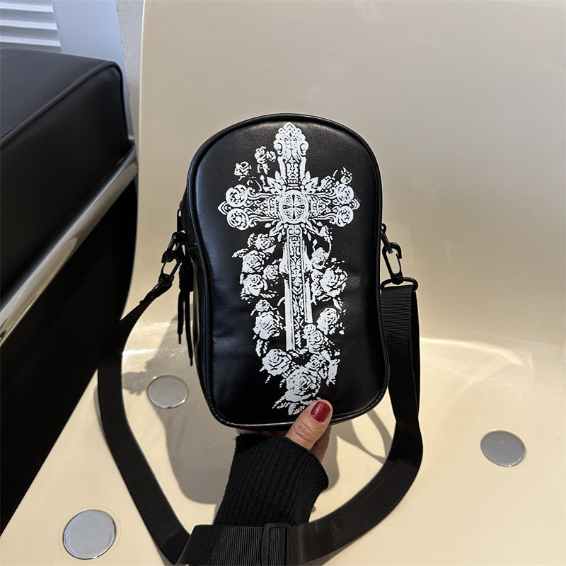 Pumpkin Print PU Shoulder Bag for Halloween Costumes