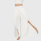 Lightweight Flared Trousers with Built-In Shorts