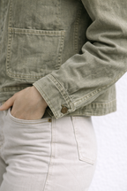 Jacka i denimlook med funktionellt tyg som andas