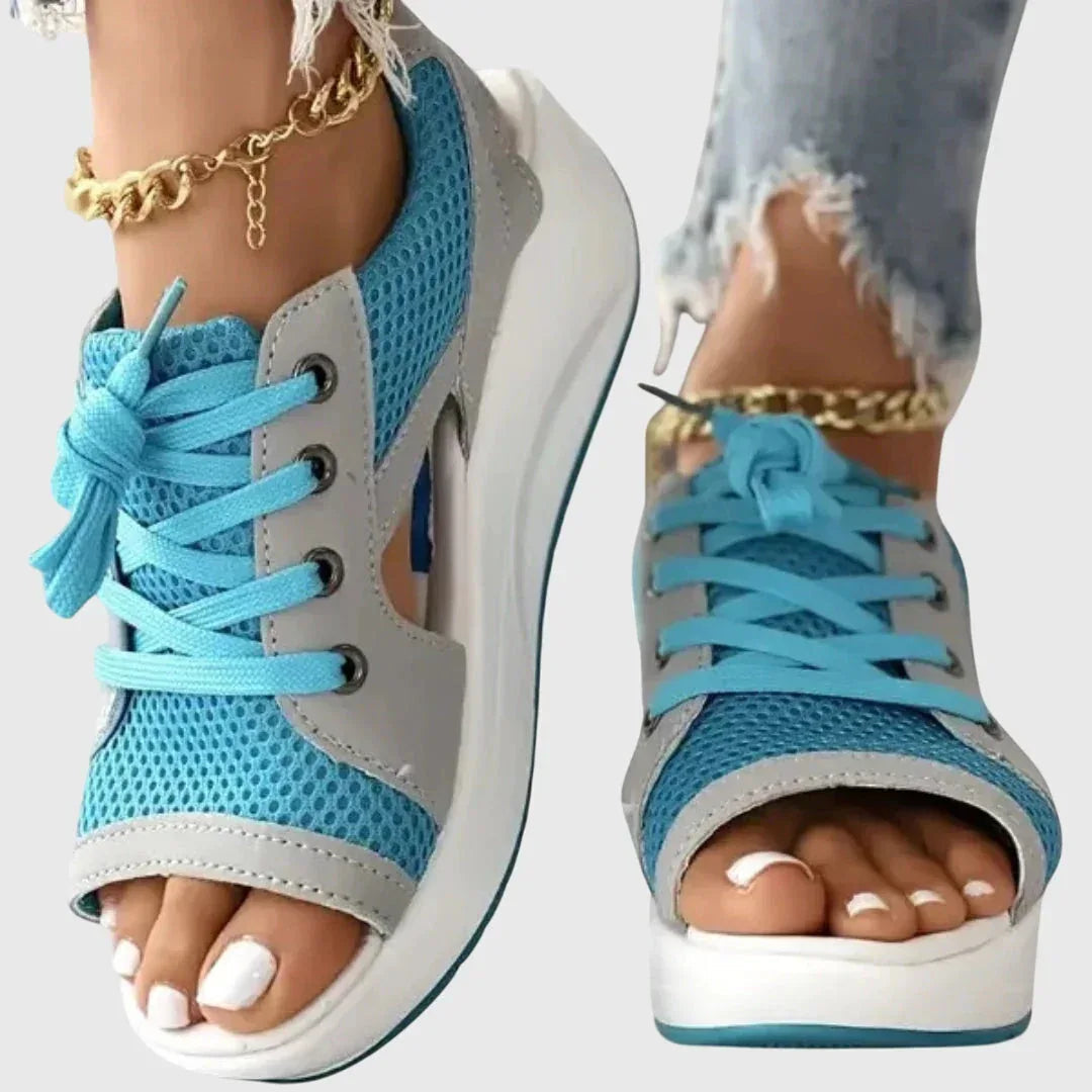 Öppna slip-on-sandaler med dämpad sula