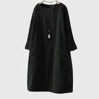 Vestido midi de pana con silueta holgada