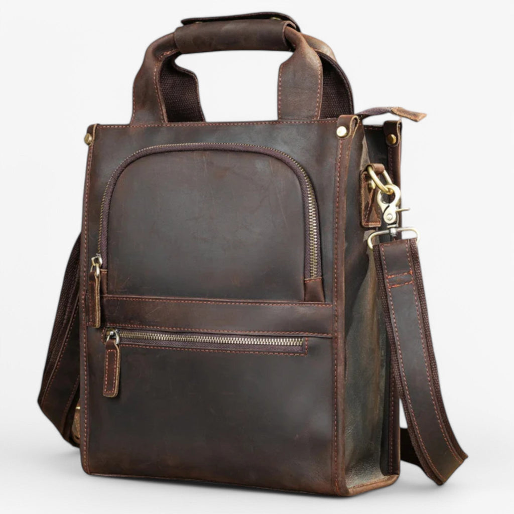 Faux Leather Document Portfolio with Multiple Compartments