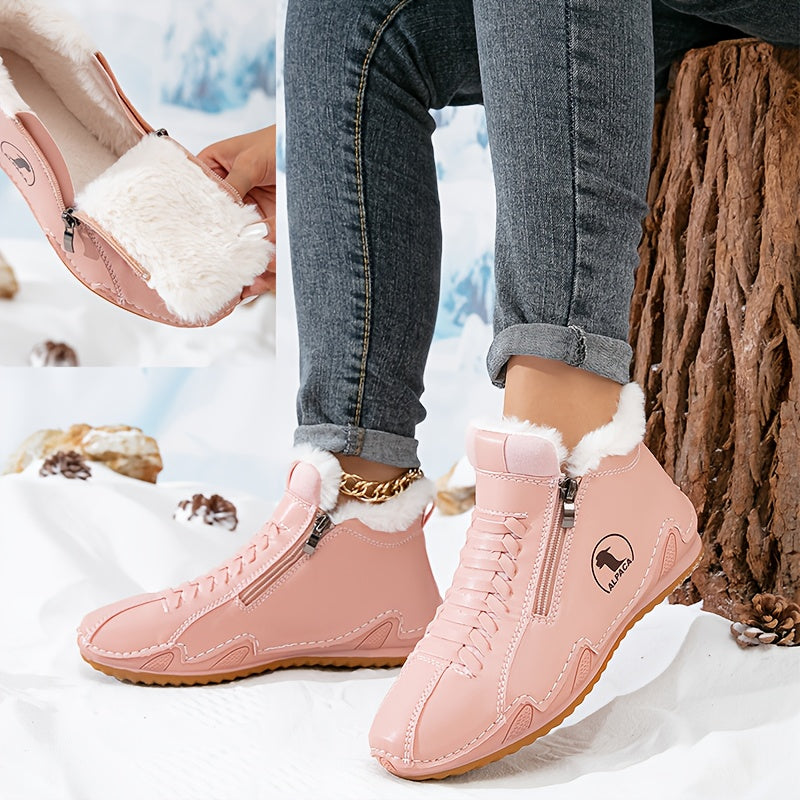 Lined Winter Boots with Wide Toe Box
