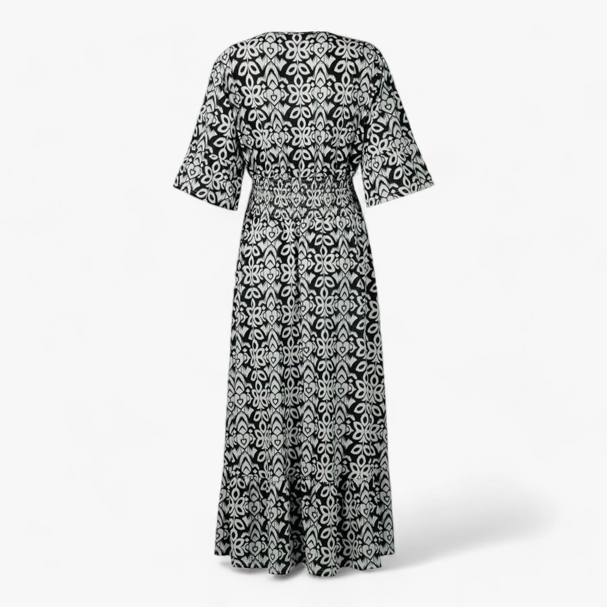 Floral Print V-Neck Maxi Dress for Beach Holidays