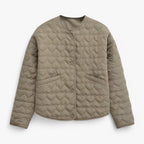 Quilted Round-Neck Jacket for Fall and Winter