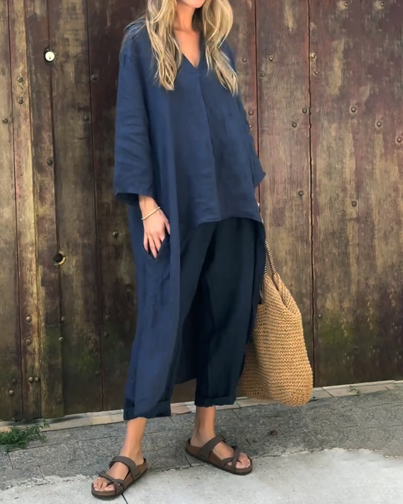 Checked Two Piece Set for Spring and Summer