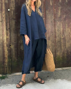 Checked Two Piece Set for Spring and Summer