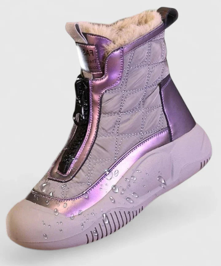 Water-Resistant Ankle Boots with Slip-Resistant Sole