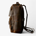 Retro-Style Backpack with Padded Laptop Sleeve