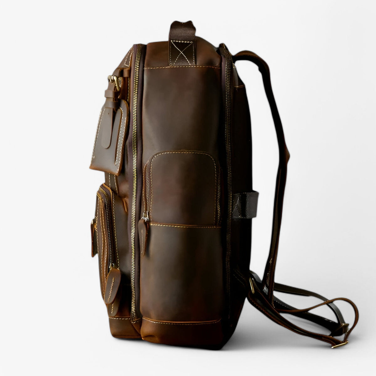 Retro-Style Backpack with Padded Laptop Sleeve