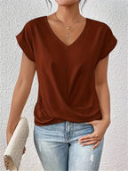 Sweetheart Neckline T-Shirt with Breathable Handle