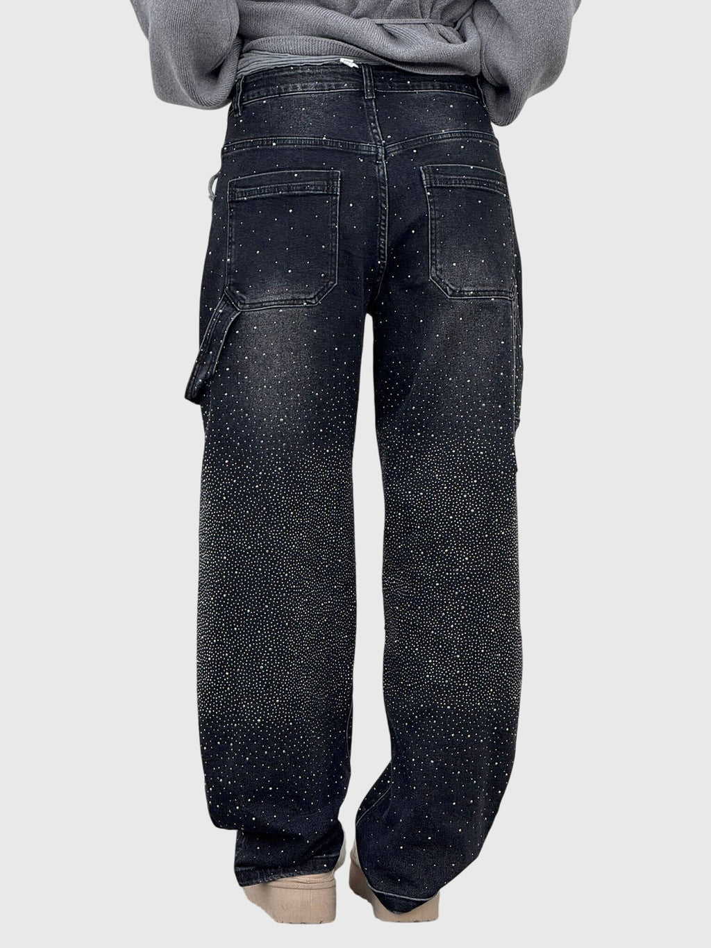 Relaxed Trousers with Sparkling Detail