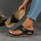 Adjustable Strap Sandals with Contoured Footbed