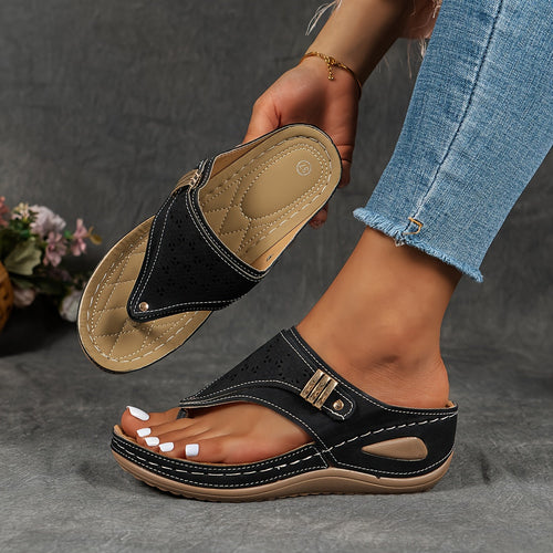 Adjustable Strap Sandals with Contoured Footbed