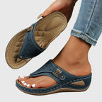 Slip-On Sandals with Striped Detail