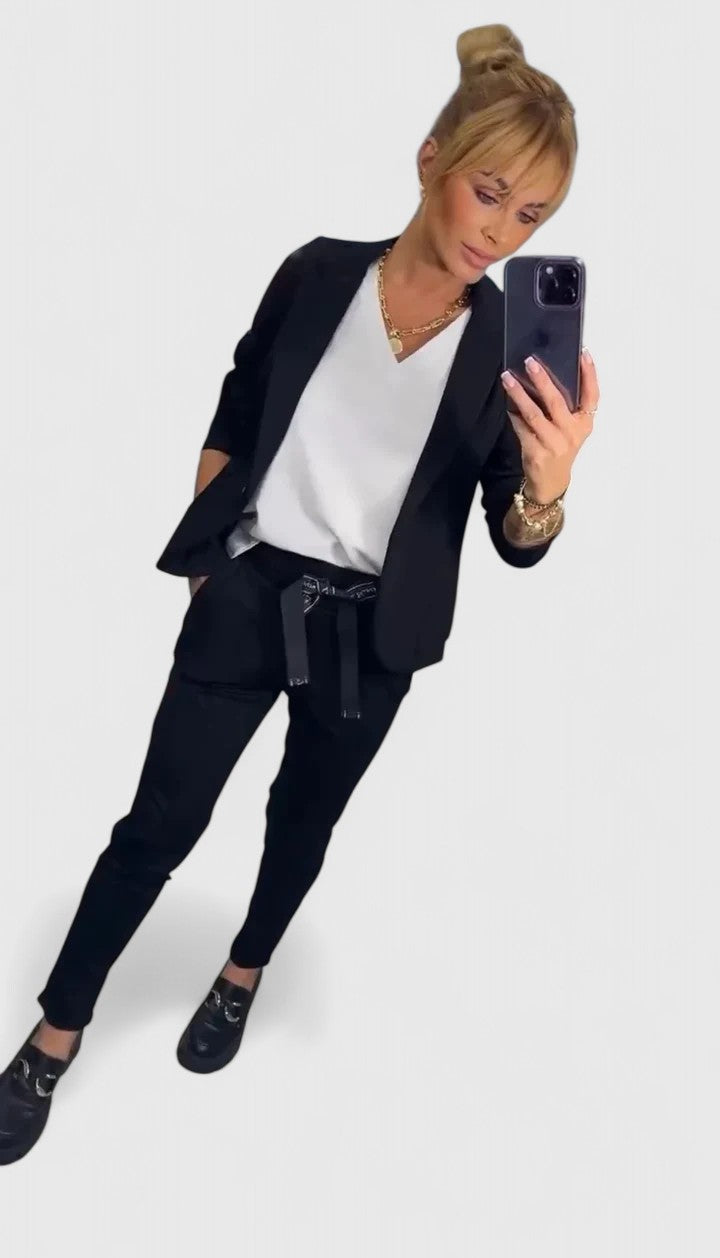 Blazer Two Piece Set with Soft Silhouette