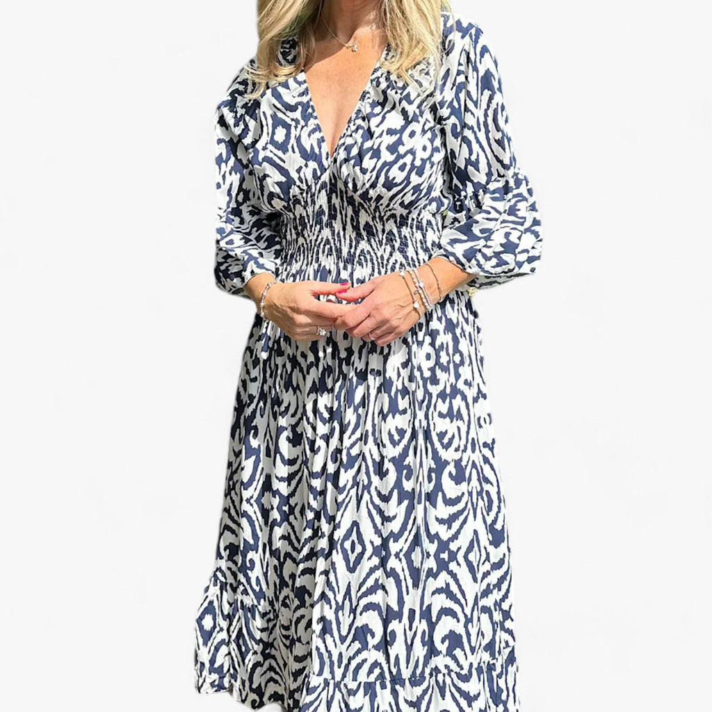 Floral Print V-Neck Maxi Dress for Beach Holidays