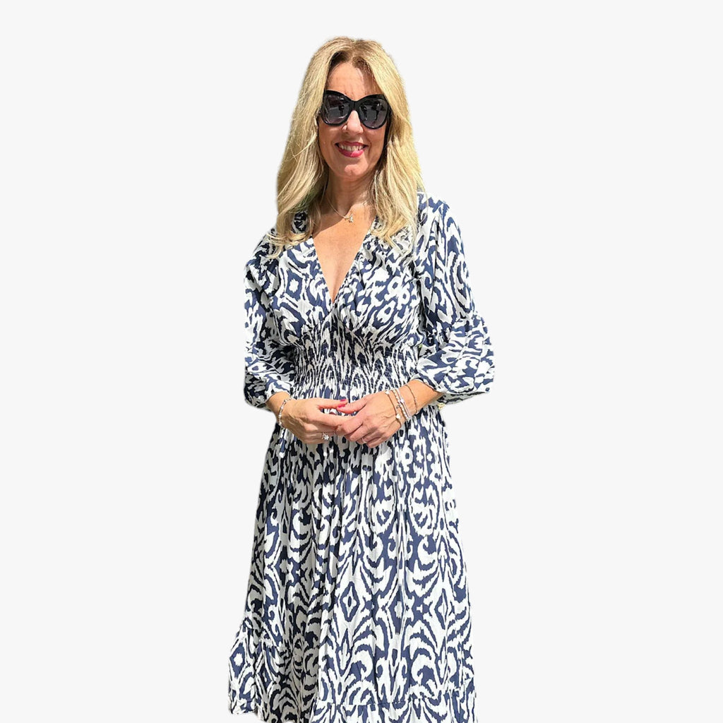 Floral Print V-Neck Maxi Dress for Beach Holidays