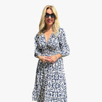 Floral Print V-Neck Maxi Dress for Beach Holidays