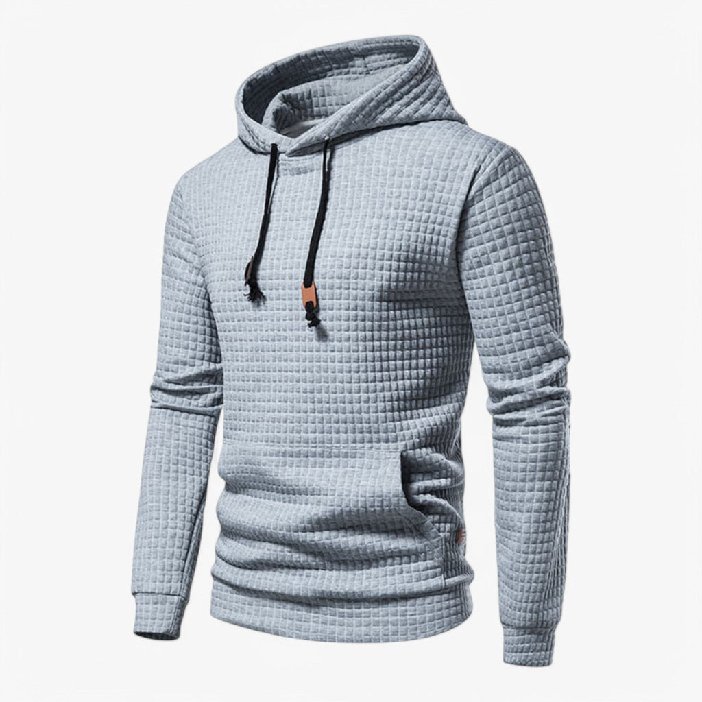 Mjuk fleecehoodie med känguruficka och justerbar huva