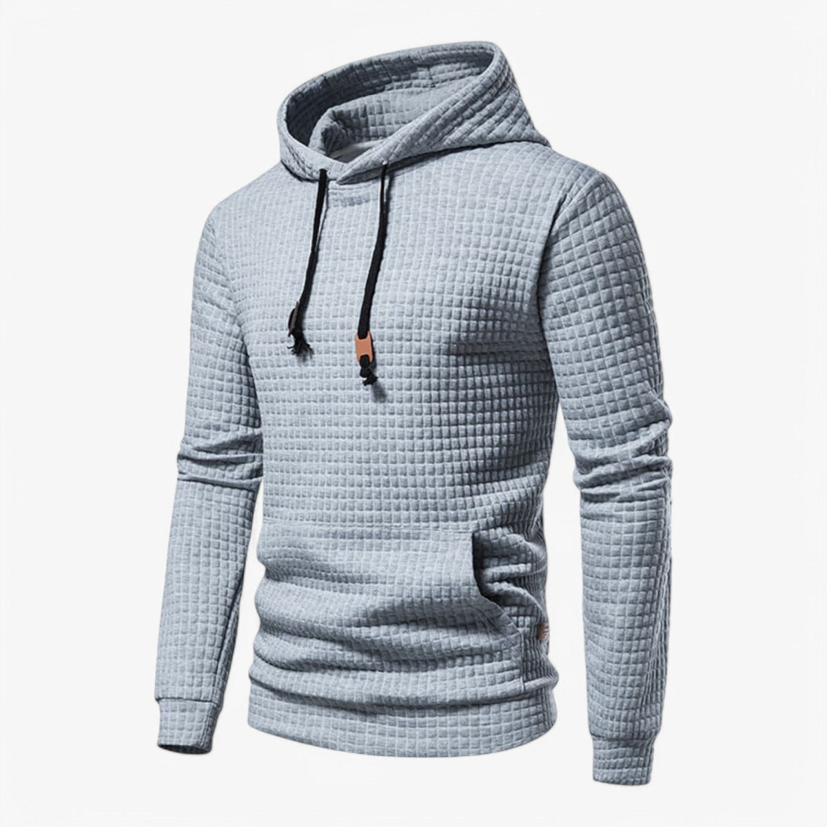 Mjuk fleecehoodie med känguruficka och justerbar huva