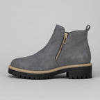 Botines con cremallera lateral y plantilla acolchada