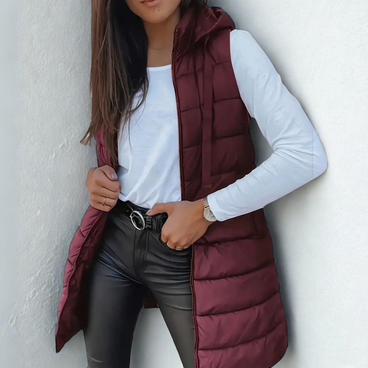 Hooded Sleeveless Vest for Easy Layering