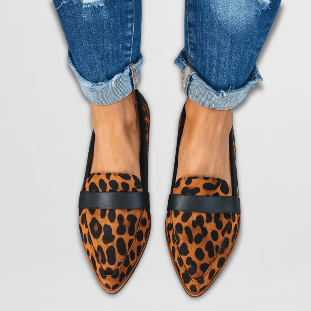 Loafers i mjuk mockalook med dämpad innersula