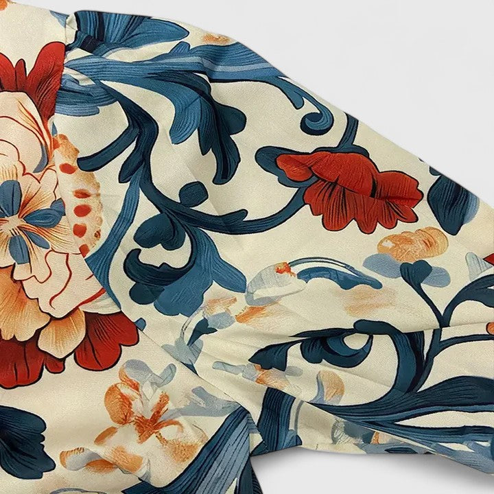 Floral Blouse with Intricate Print Detail